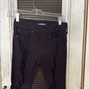 Express Black Skinny Jeans Sleek Style